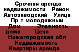 Срочная аренда недвижимости › Район ­ Автозаводский › Улица ­ Пр-т молодежный › Дом ­ 10 › Этажность дома ­ 9 › Цена ­ 17 000 - Нижегородская обл. Недвижимость » Квартиры аренда   . Нижегородская обл.